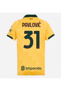 AC Milan Strahinja Pavlovic #31 Jalkapallovaatteet Naisten Kolmaspaita 2025-26 Lyhythihainen